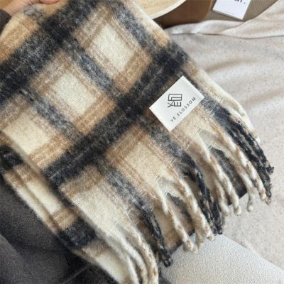 Scarves | Womens Checkered Ami Label Scarf Accessories Scarves